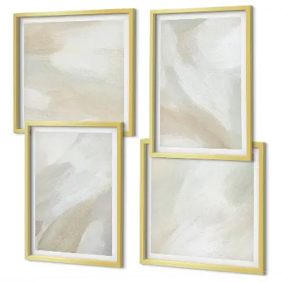 Mur de tableaux peinture abstraite sur toile réalisée au pinceau