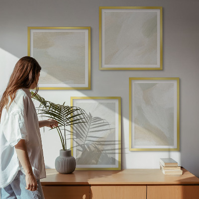 Mur de tableaux Peinture abstraite au pinceau sur toile