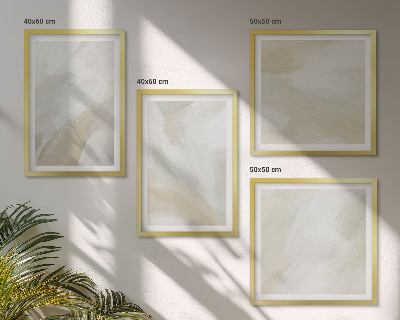 Mur de tableaux Peinture abstraite au pinceau sur toile