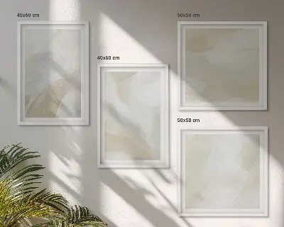 Mur de tableaux peinture abstraite sur toile réalisée au pinceau