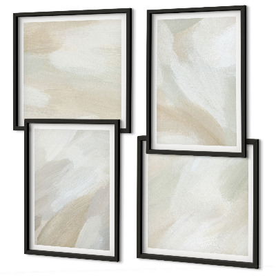 Mur de tableaux Peinture abstraite au pinceau sur toile