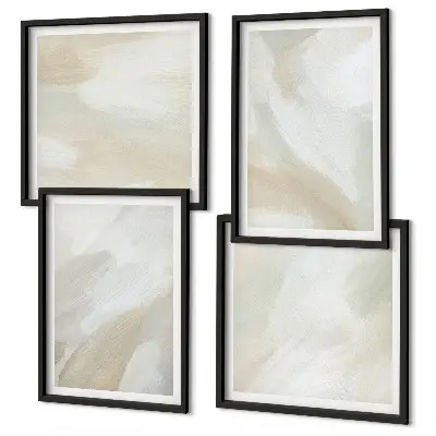 Mur de tableaux peinture abstraite sur toile réalisée au pinceau