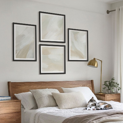 Mur de tableaux Peinture abstraite au pinceau sur toile