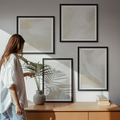 Mur de tableaux Peinture abstraite au pinceau sur toile