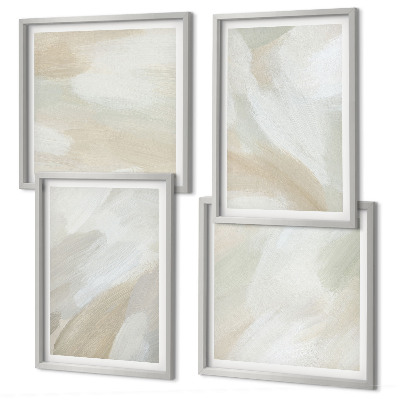 Mur de tableaux Peinture abstraite au pinceau sur toile