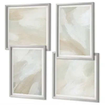 Mur de tableaux peinture abstraite sur toile réalisée au pinceau