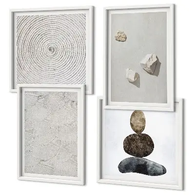 Peinture moderne sur grès polyptyque de 2 cadres