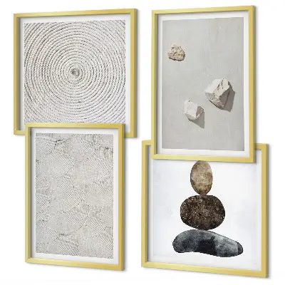 Peinture moderne sur grès polyptyque de 2 cadres
