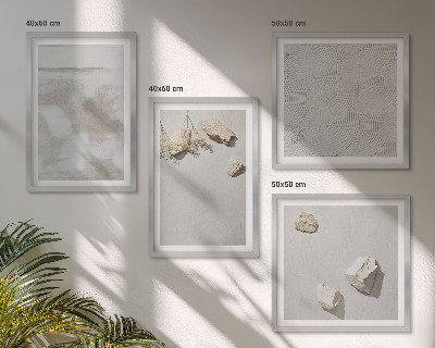 Ensemble de 4 tableaux Texture bohème de pierres de sable