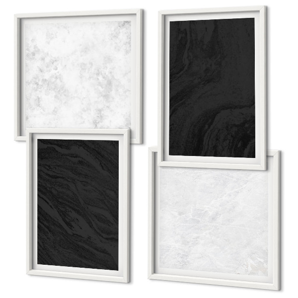 Mur de tableaux Marbres glamour sombres et lumineux