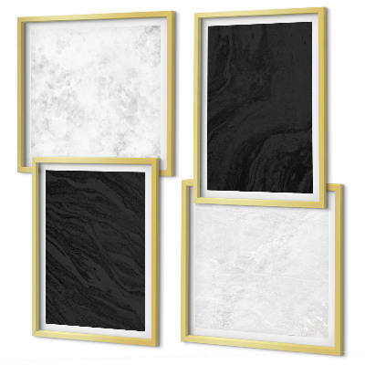 Mur de tableaux Marbres glamour sombres et lumineux
