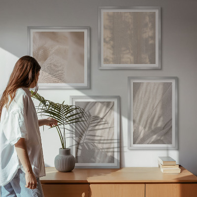 Mur de tableaux Gros plan sur des tissus bohèmes naturels