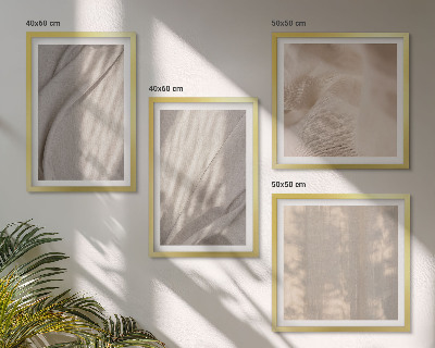 Mur de tableaux Gros plan sur des tissus bohèmes naturels