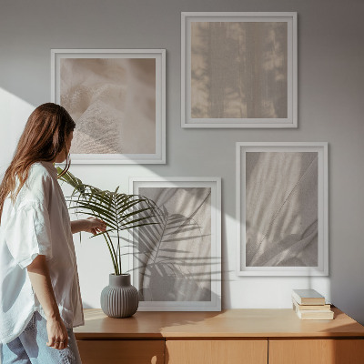 Mur de tableaux Gros plan sur des tissus bohèmes naturels