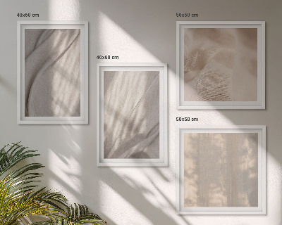 Mur de tableaux Gros plan sur des tissus bohèmes naturels