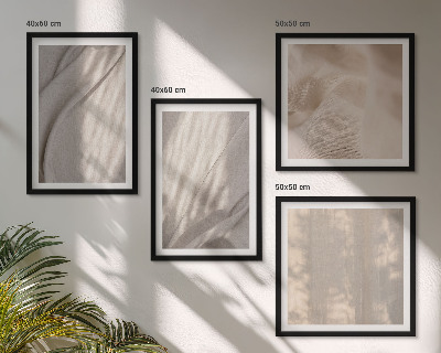 Mur de tableaux Gros plan sur des tissus bohèmes naturels