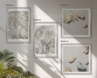 Formes abstraites modernes ensemble de 4 tableaux