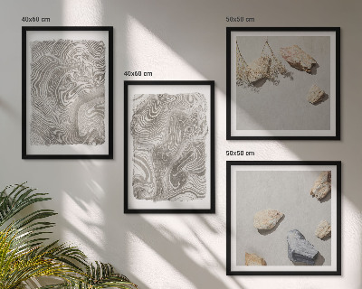 Ensemble de 4 tableaux Formes abstraites modernes