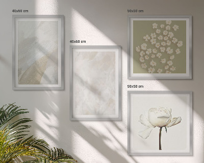 Polyptyque z cadres Fleurs, textures bohèmes tendance