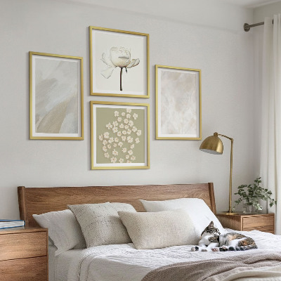 Polyptyque z cadres Fleurs, textures bohèmes tendance