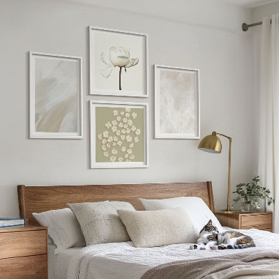 Polyptyque z cadres Fleurs, textures bohèmes tendance