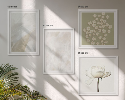 Polyptyque z cadres Fleurs, textures bohèmes tendance