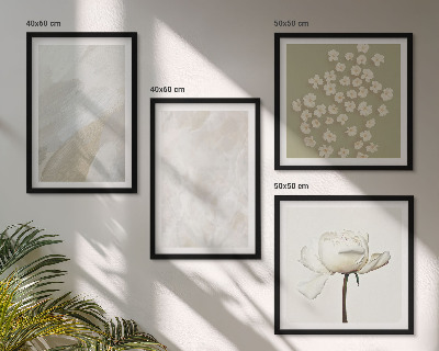 Polyptyque z cadres Fleurs, textures bohèmes tendance