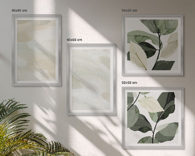 Ensemble de 4 tableaux Peintures abstraites bohèmes aux couleurs vives