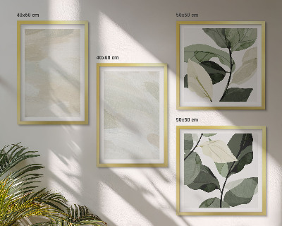 Ensemble de 4 tableaux Peintures abstraites bohèmes aux couleurs vives