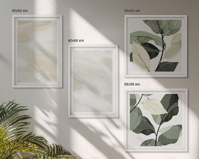 Ensemble de 4 tableaux Peintures abstraites bohèmes aux couleurs vives