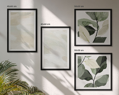 Ensemble de 4 tableaux Peintures abstraites bohèmes aux couleurs vives