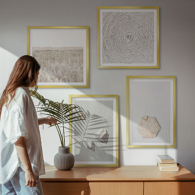 Mur de tableaux Textures de sable bohème clair