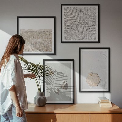 Mur de tableaux Textures de sable bohème clair