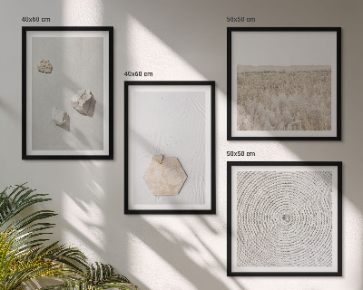 Mur de tableaux Textures de sable bohème clair