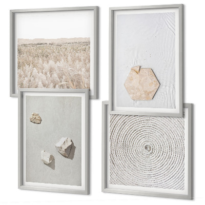 Mur de tableaux Textures de sable bohème clair