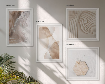 Ensemble de 4 tableaux Structures peintes abstraites