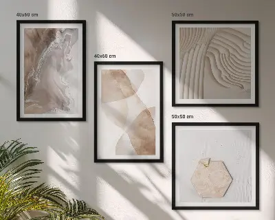 Structures peintes abstraites ensemble de 4 tableaux