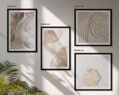 Ensemble de 4 tableaux Structures peintes abstraites