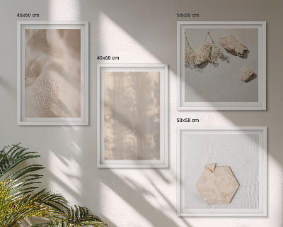 Ensemble de 4 tableaux Des textures naturelles bohèmes subtiles
