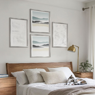 Mur de tableaux Taches blanches sur le fond de la toile