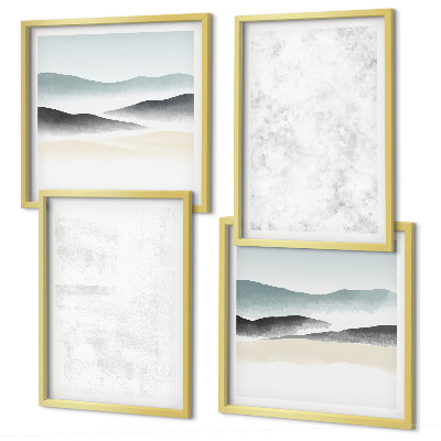 Mur de tableaux Taches blanches sur le fond de la toile