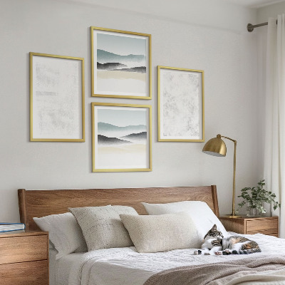 Mur de tableaux Taches blanches sur le fond de la toile