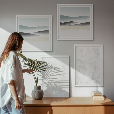 Mur de tableaux Taches blanches sur le fond de la toile