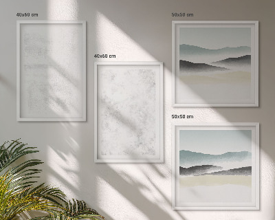 Mur de tableaux Taches blanches sur le fond de la toile