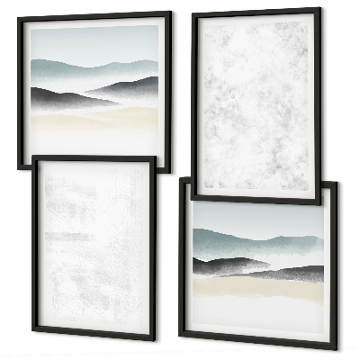 Mur de tableaux Taches blanches sur le fond de la toile