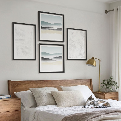 Mur de tableaux Taches blanches sur le fond de la toile