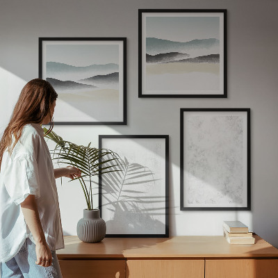 Mur de tableaux Taches blanches sur le fond de la toile