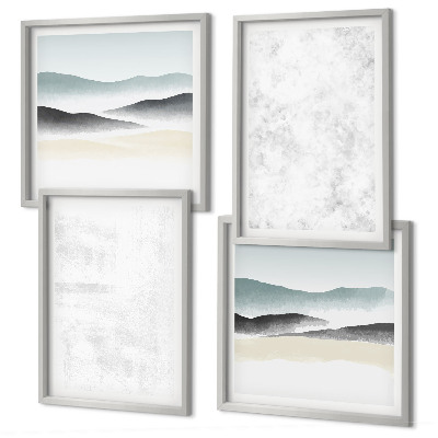 Mur de tableaux Taches blanches sur le fond de la toile