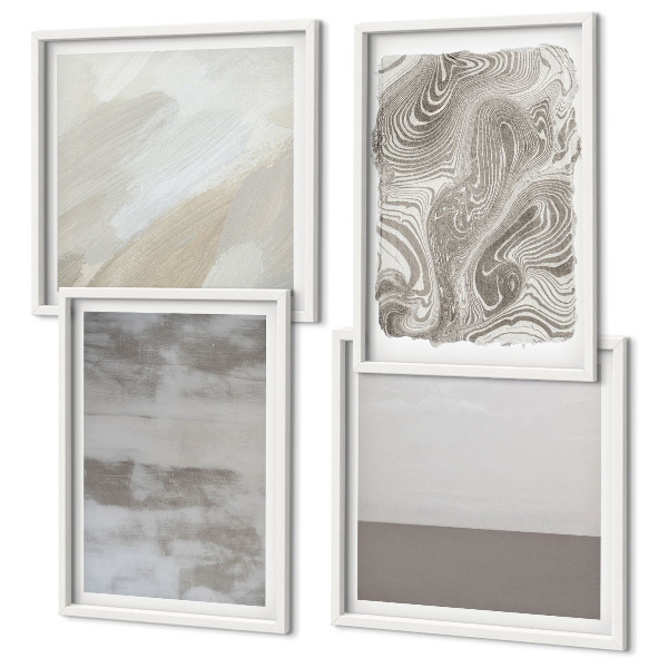 Ensemble de 4 tableaux Structures de conception industrielle