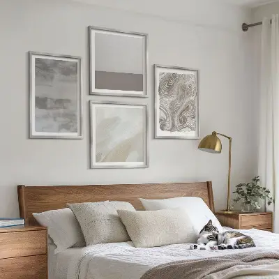 Ensemble de 4 tableaux motifs de structures de conception industrielle